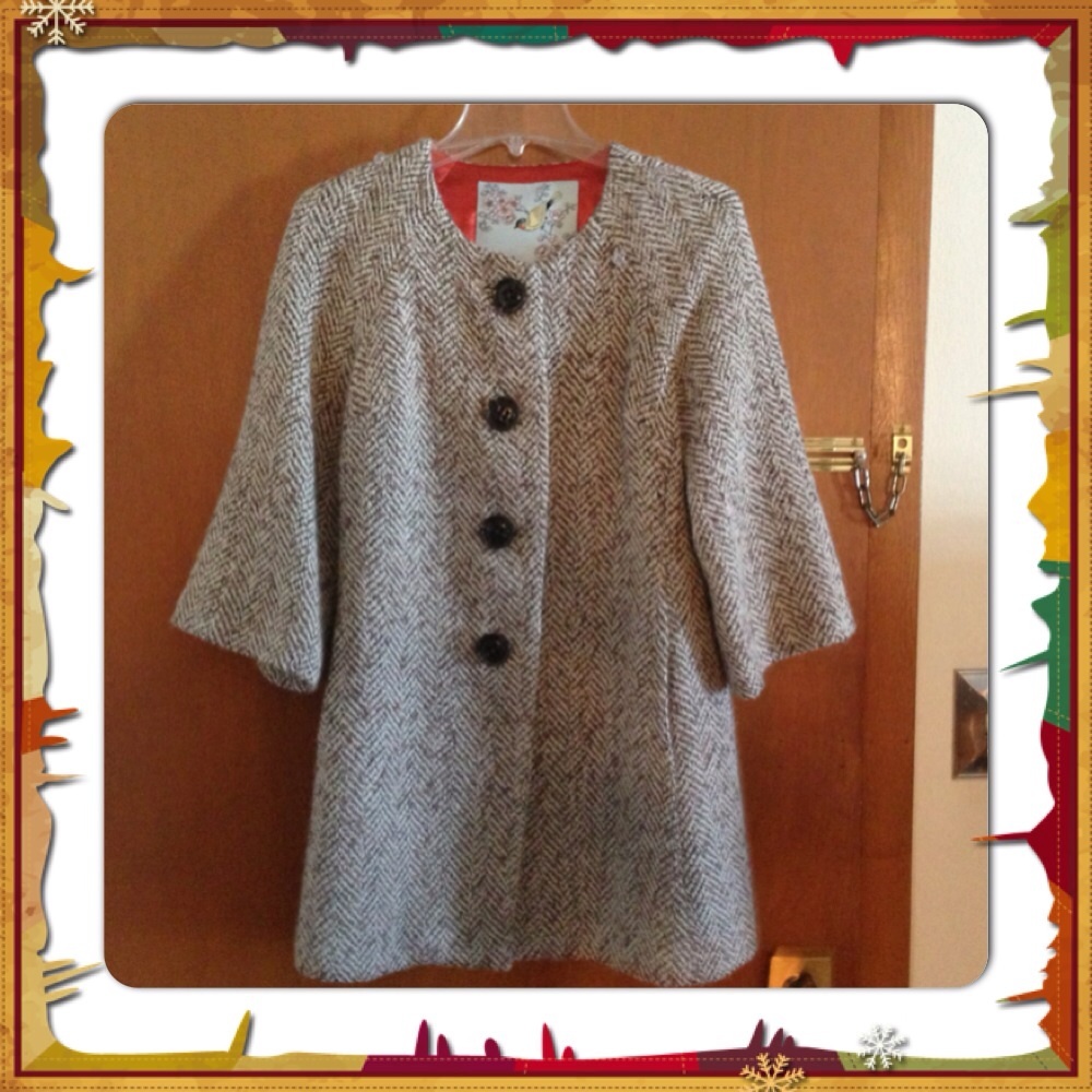Beautiful anthropologie Wool Swing Coat!